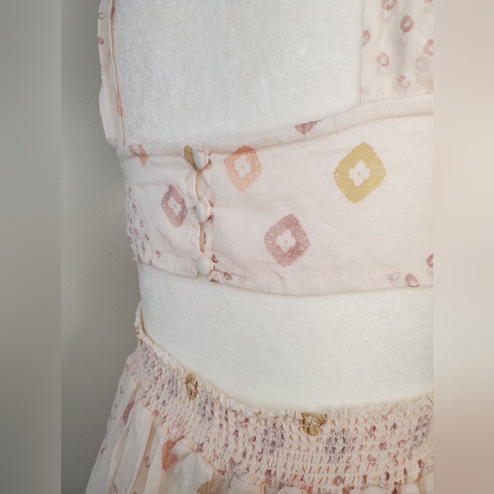 Free People Batiste Pocketful of Wildflowers Ivory Combo Midi Dress - Picture 11 of 16